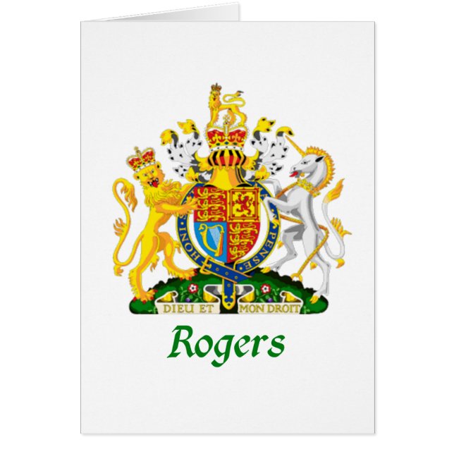 Cartão Protetor de Rogers de Grâ Bretanha (Frente)