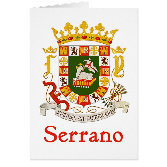 Cartão Protetor de Serrano de Puerto Rico (Frente)