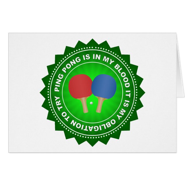 Cartão Protetor fantástico de Pong do sibilo (Frente Horizontal)