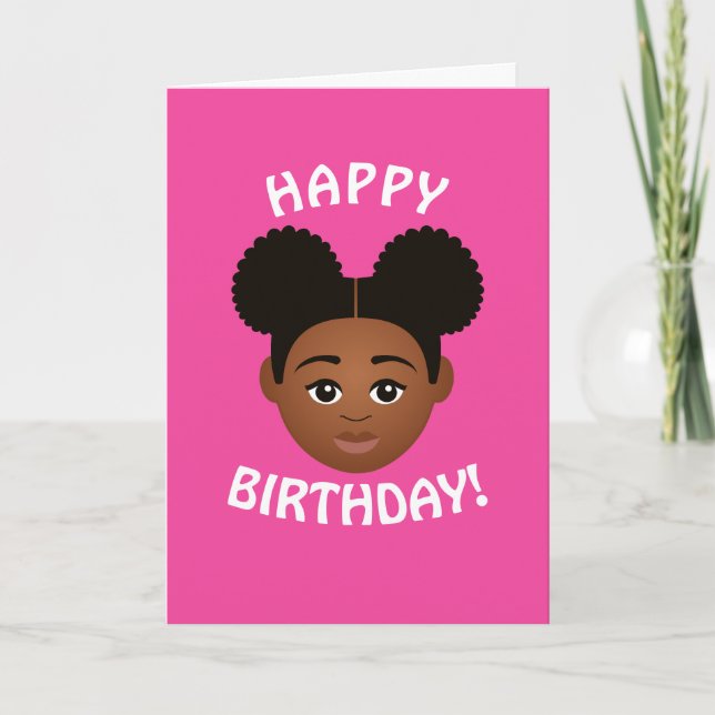 Cartão #Proud2BNaturalMe Choose-My-Complexion Aniversário (Frente)