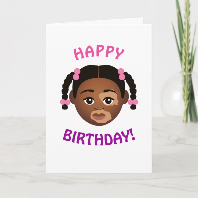 Cartão #Proud2BNaturalMe Choose-My-Complexion Aniversário (Frente)