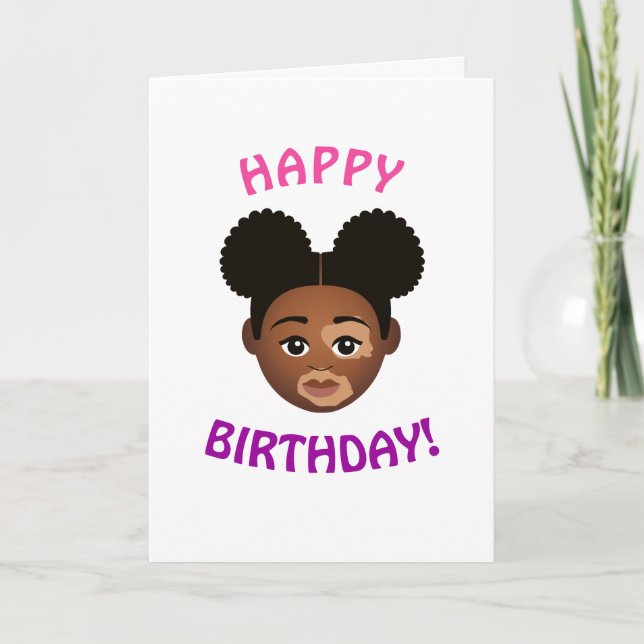 Cartão #Proud2BNaturalMe Choose-My-Complexion Aniversário (Frente)