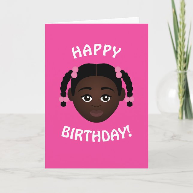 Cartão #Proud2BNaturalMe Choose-My-Complexion Aniversário (Frente)