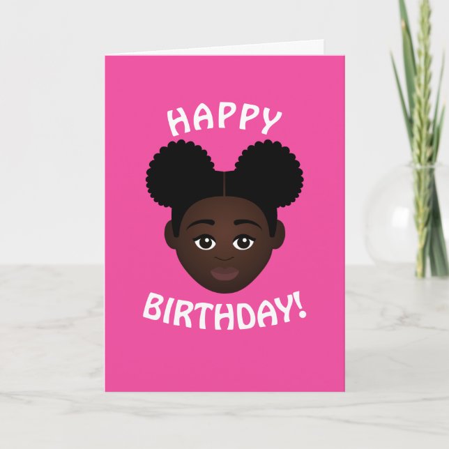 Cartão #Proud2BNaturalMe Choose-My-Complexion Aniversário (Frente)