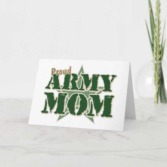 Cartão Proud Army Mom (Frente)