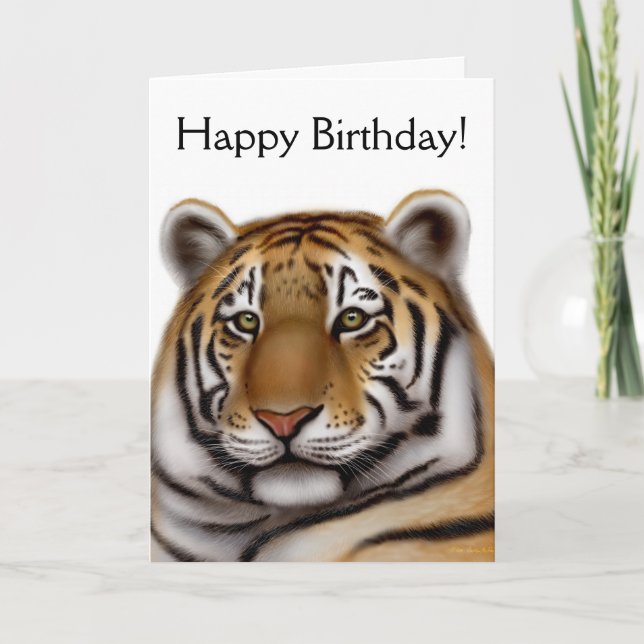 Cartão Proud Bengal Tiger Birthday Card (Frente)