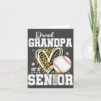 Cartão Proud Grandpa Of A 2026 Senior Baseball Graduation