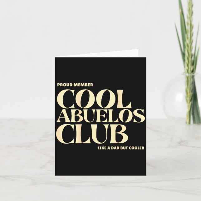 Cartão Proud Member Cool Abuelos Club Like A Dad But Cool (Frente)
