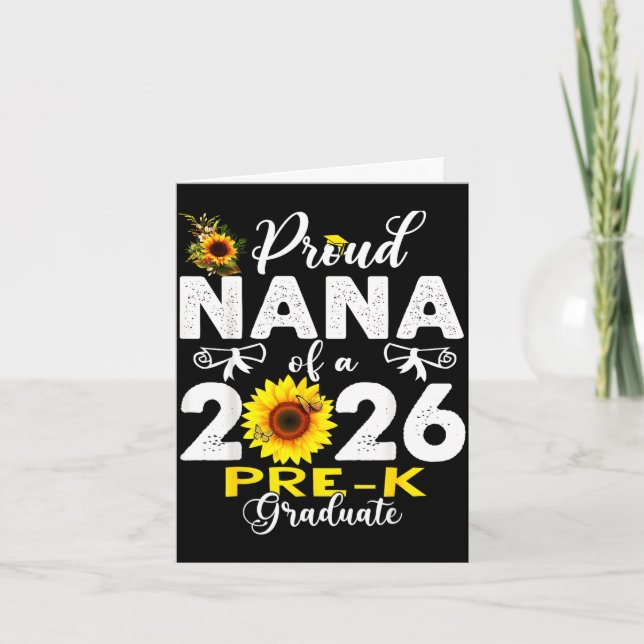 Cartão Proud nana of 2026 pre-k graduate mothers day (Frente)