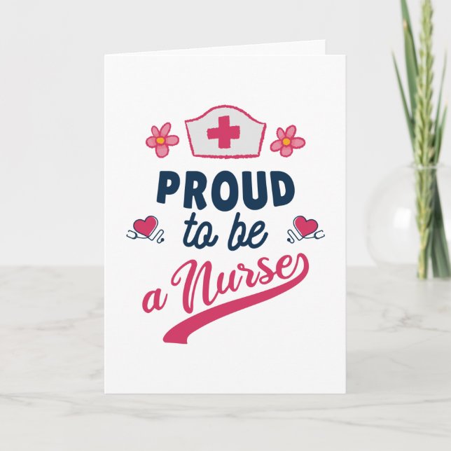 Cartão Proud to be a Nurse (Frente)