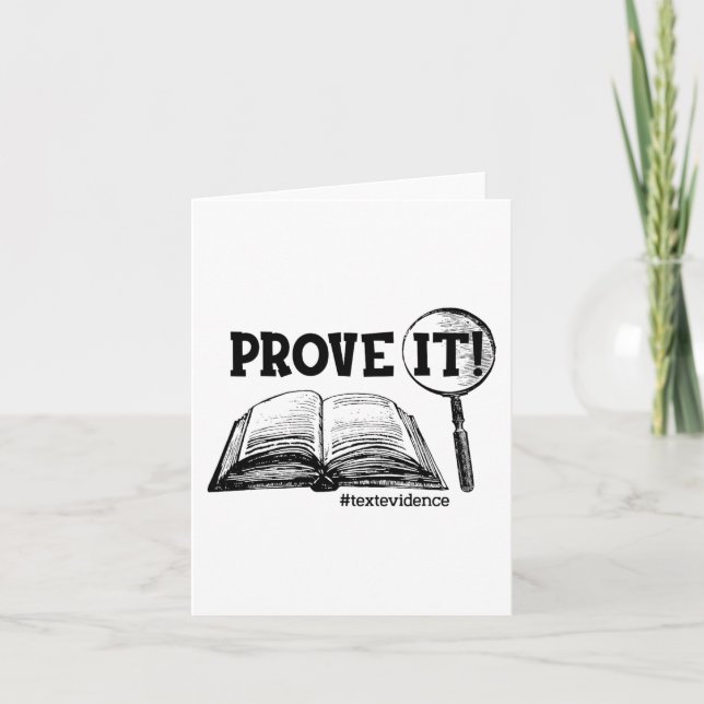 Cartão Prova De Texto Engraçado Presente No Dia De Teste  (Frente)