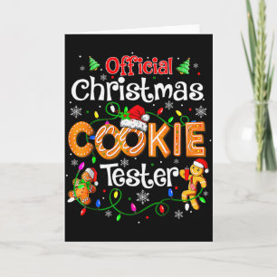 Cartão Provador de Biscoito de Natal Equipe de Confeitari