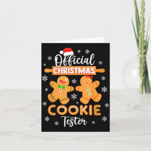 Cartão Provador de Biscoito de Natal Equipe de Confeitari