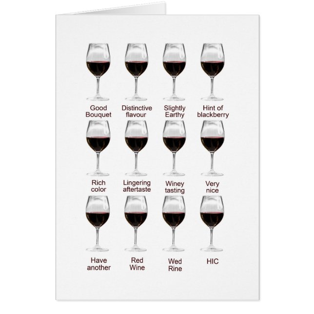 Cartão Provando de vinho (Frente)