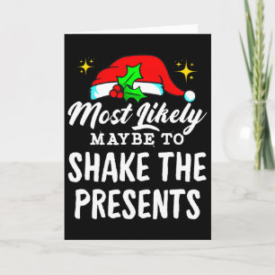 Cartão Provavelmente Vai Sacudir os Presentes Natal Funny