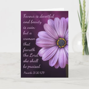 Cartão Provérbio 31:30, mulher que fede o LORD