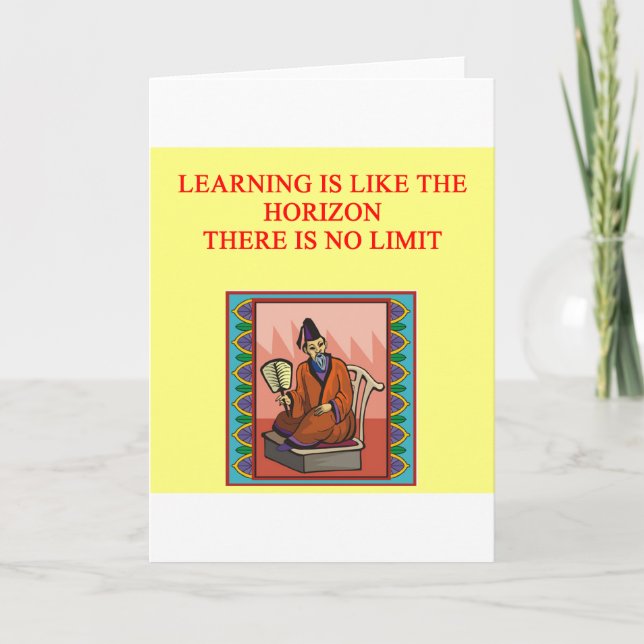 Cartão provérbio chinês sábio (Frente)