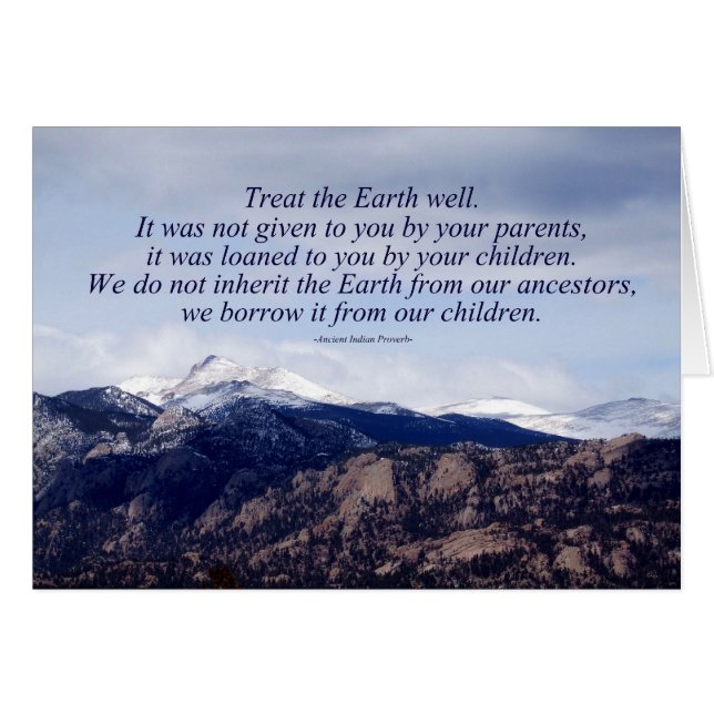 Cartão provérbio indiano (Frente Horizontal)