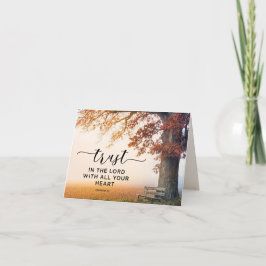 Cartão Provérbios 3:5 Confie no Senhor com todo o seu Cor