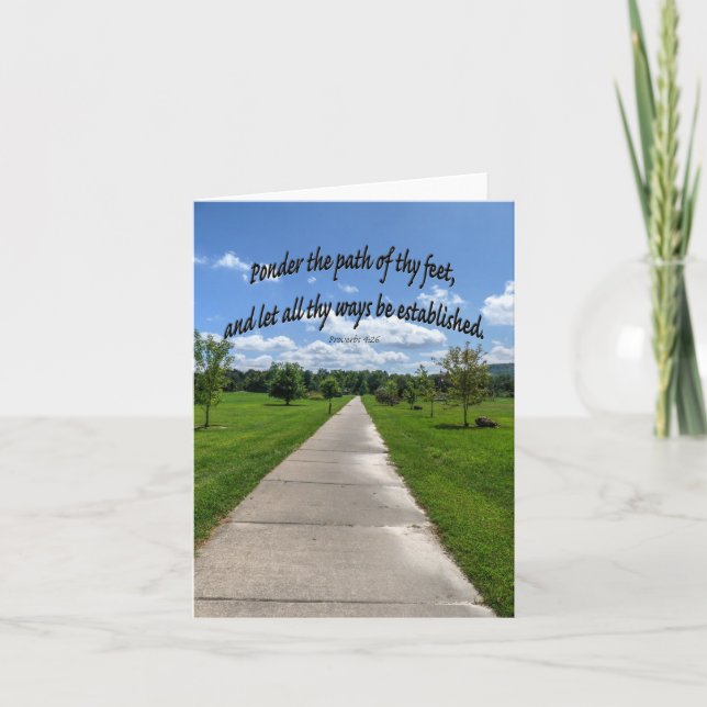 Cartão Provérbios 4:26 (Frente)