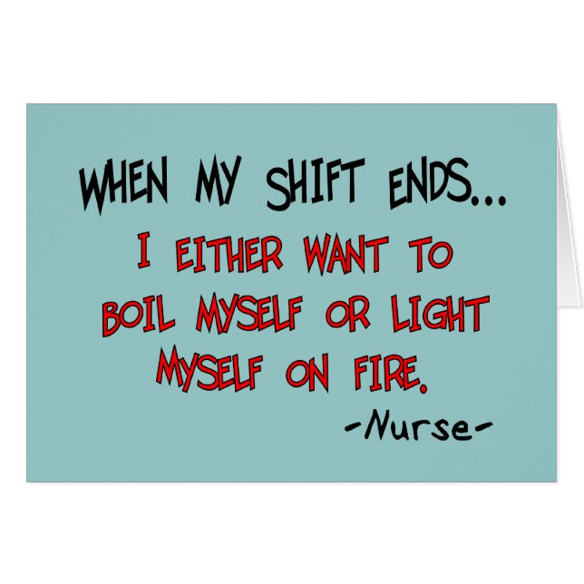 Cartão Provérbios divertidos da enfermeira (Frente Horizontal)