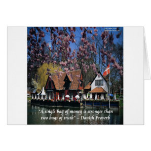 Cartão Proverbo Familiar e Foto da Dinamarca