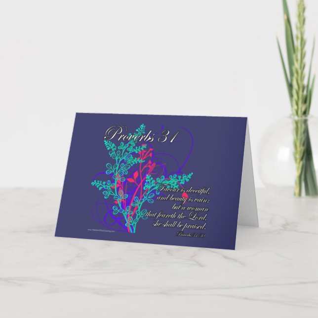 Cartão Proverbs 31 Cards: Greeting Cards or Note Cards (Frente)