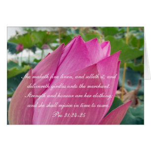 Cartão Proverbs 31 Coleção ~ Pro 31:24-25