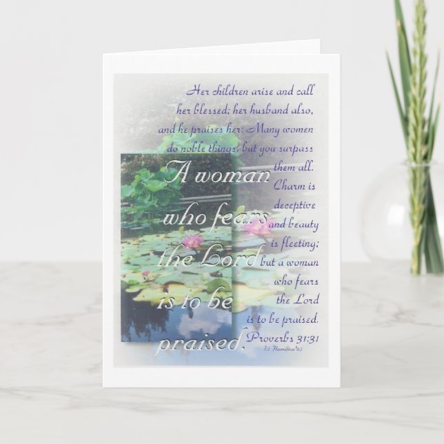 Cartão Proverbs 31 woman card (Frente)
