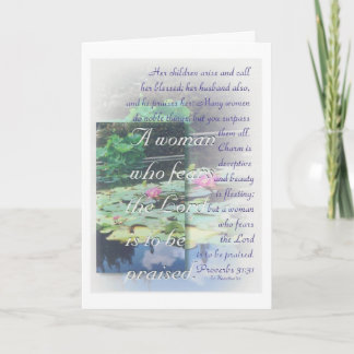 Cartão Proverbs 31 woman Mother's Day card