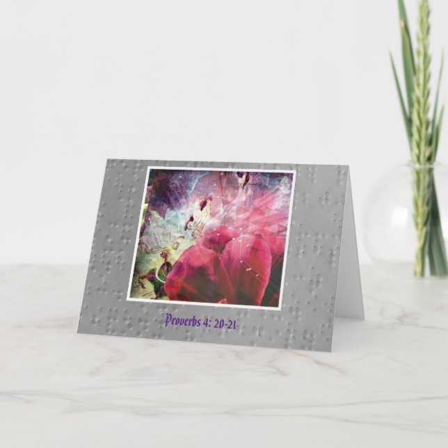 Cartão Proverbs with Braille (Frente)