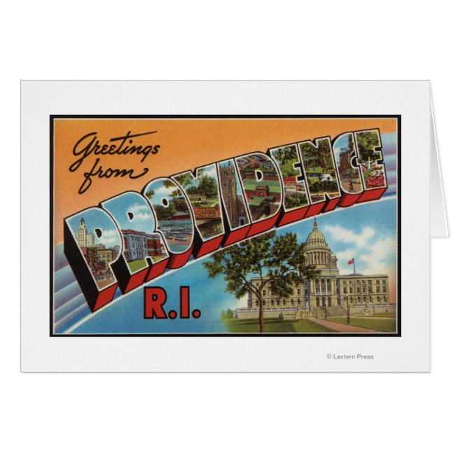 Cartão Providence, Rhode Island (edifício da capital) (Frente Horizontal)