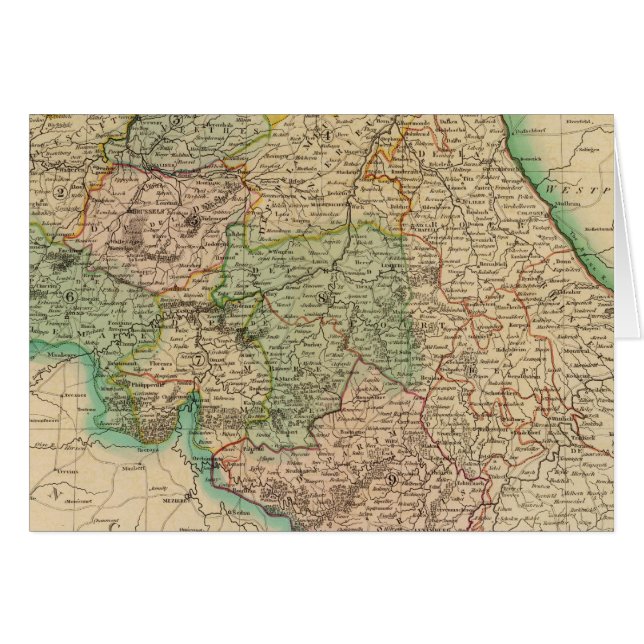 Cartão províncias da Bélgica (Frente Horizontal)