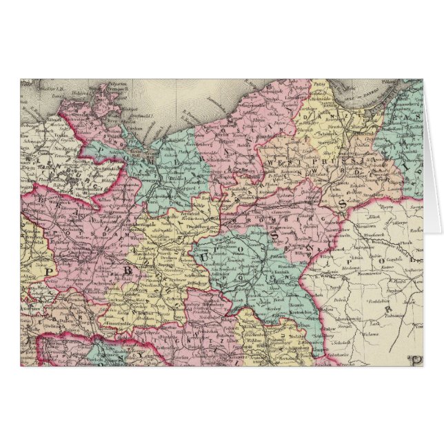 Cartão Prússia E Saxónia (Frente Horizontal)