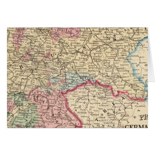 Cartão Prússia, Estados alemães Mapa de Mitchell (Frente Horizontal)
