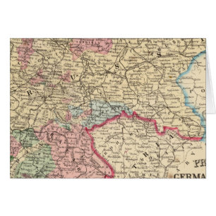 Cartão Prússia, mapa dos Estados Alemães