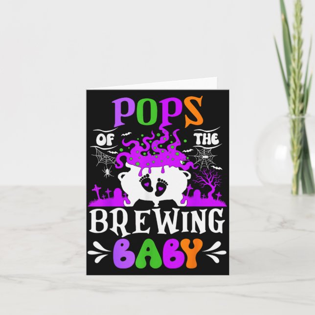 Cartão Ps Of The Brewing Baby Dad To Be Halloween  (Frente)