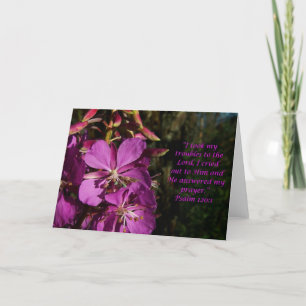 Cartão Psalm 120:1 Psalm of Encouragement Flower Card