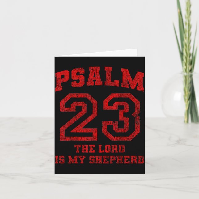 Cartão Psalm 23 The Lord Is My Shepherd  (Frente)