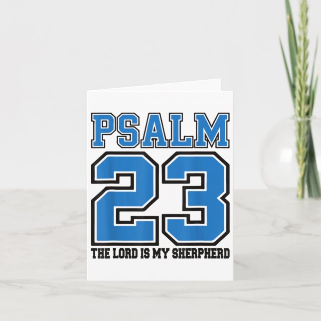 Cartão Psalm 23 The Lord Is My Shepherd Funny Christian T (Frente)