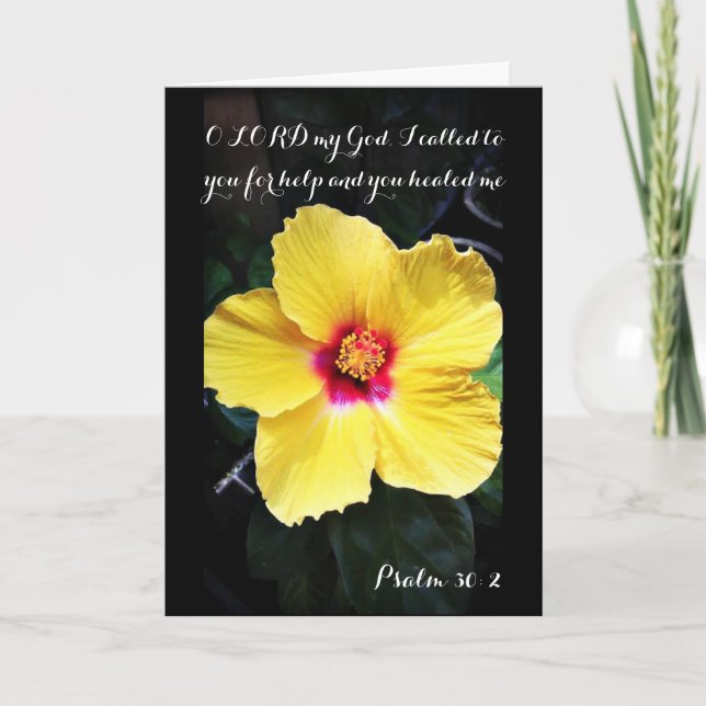 Cartão Psalm 30:2 Healing Prayer Card (Frente)