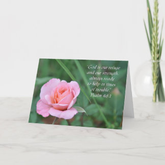 Cartão Psalm 46:1 Rose Encouragement card (Blank Inside)
