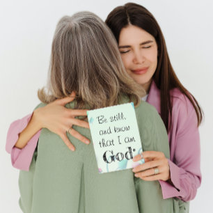 Cartão Psalm 46 Ser Verde Motivacional Floral