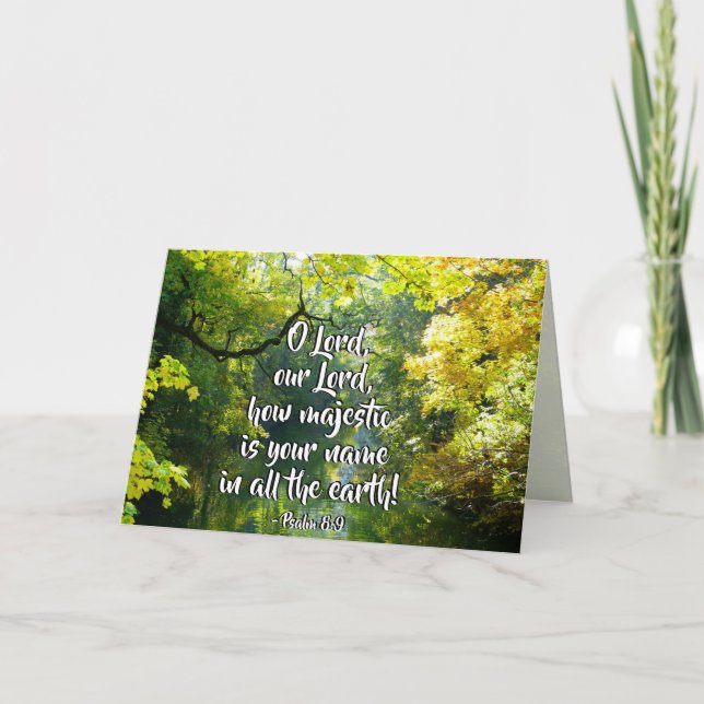 Cartão Psalm 8:9 O Lord, How Majestic is Your Name (Frente)