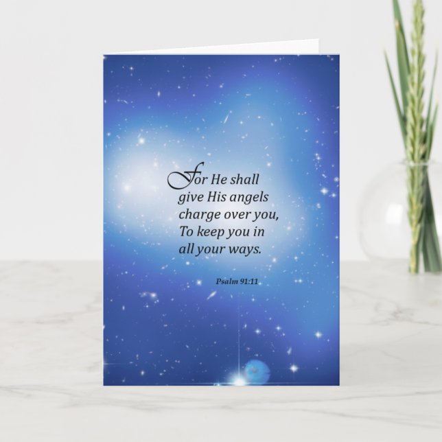 Cartão Psalm 91:11 (Frente)