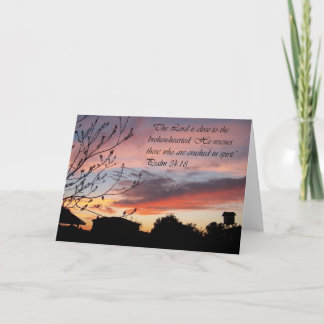 Cartão Psalms 24:18 Encouragement Greeting Card