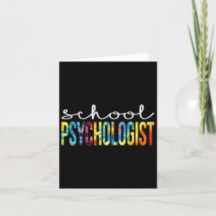 Cartão Psicóloga Escolar Tie Dye Apreciação Dia Ck to