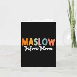 Cartão Psicóloga Maslow Antes Do Bloom Sped Teacher Clro