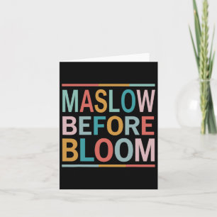 Cartão Psicóloga Maslow Antes Do Bloom Sped Teacher Clro