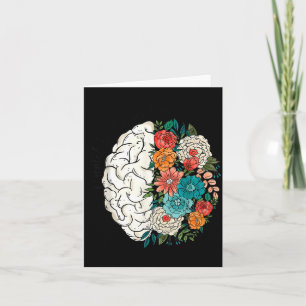 Cartão Psicólogo Saúde Mental Floral Brain s